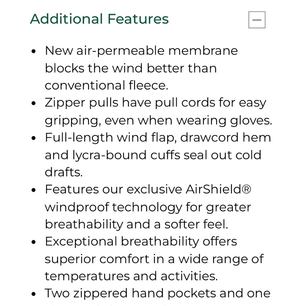 L.L.Bean Women's Mountain Classic Windproof Fleece Jacket - Navy, Medium - Picture 9 of 10